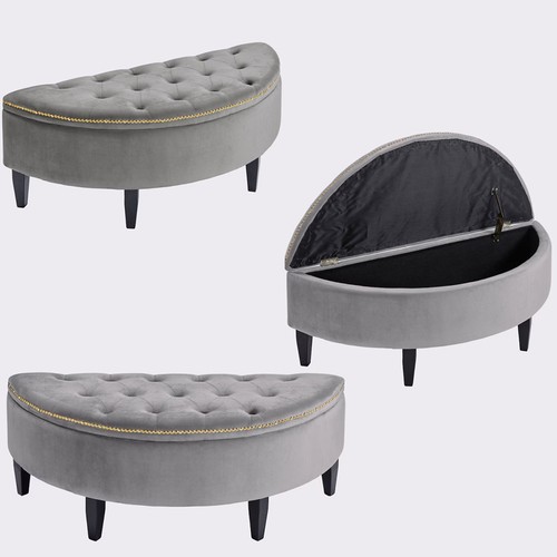 Bank grau 108x40x43cm heine - grau,