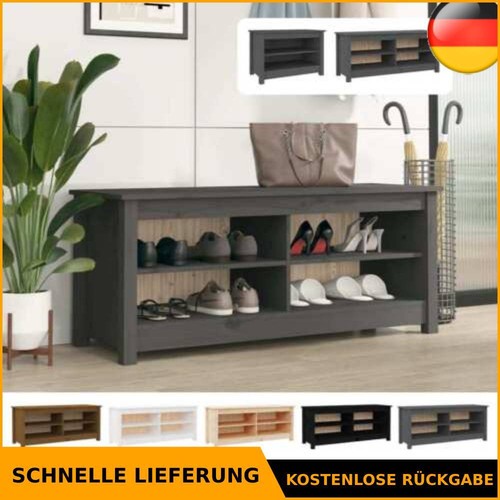 Schuhbank massivholz kiefer - massivholz,